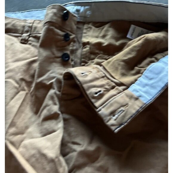 Topman Men’s Size 32 Stretch Skinny Chino Shorts Khaki Brown Beige Cotton - Picture 9 of 14